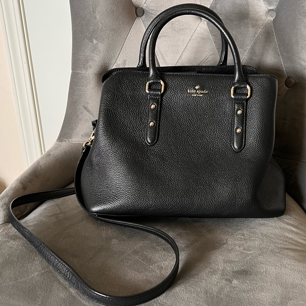 Kate Spade Black Hand Bag with Adjustable/Removable Straps Crossbody Purse
